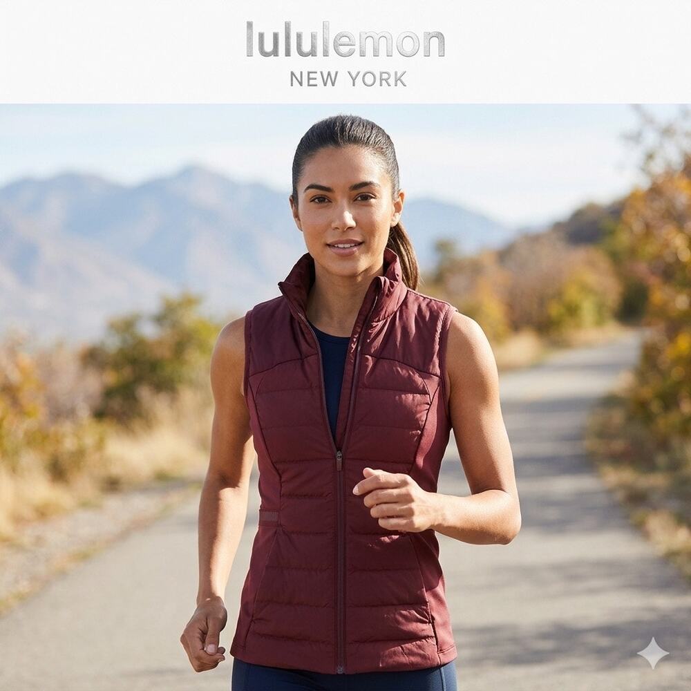 Lululemon Down For It All Vest | Size 4 | Red Merlot